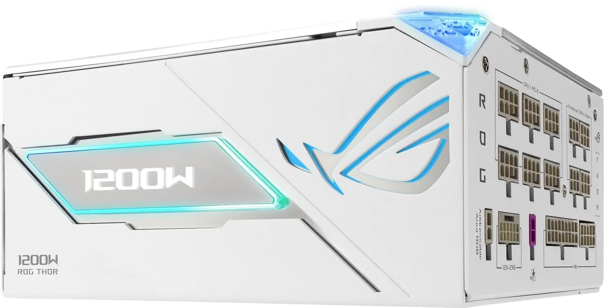 ASUS ROG THOR 1200P3 1200W Gaming Voeding - Wit