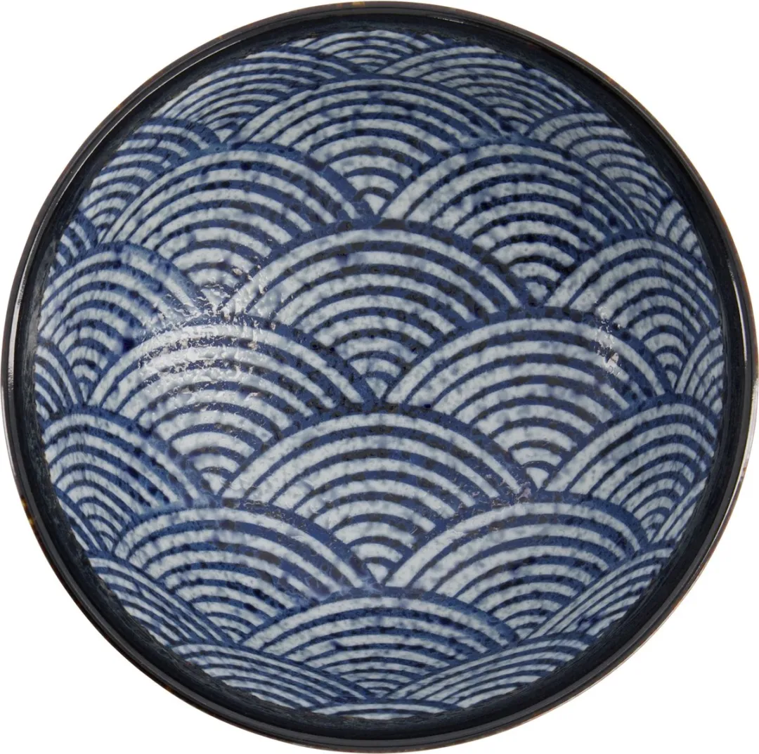 Tokyo Design Studio Aisai Seigaiha Rijstkom 18574 - 17cm - Blauw
