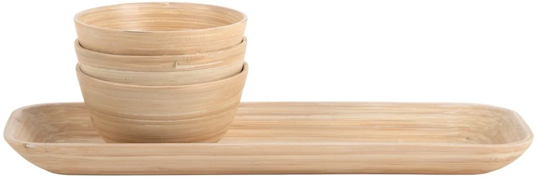 Present Time Schaal Puro Naturel Bamboe - 36x12x6cm