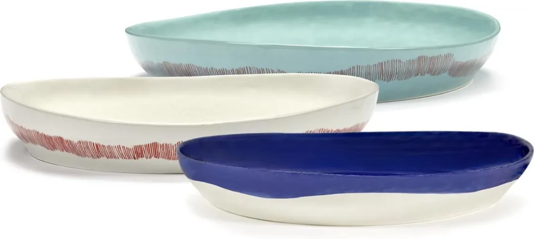 Serax Ottolenghi Feast Serveerkom B8921014E - 36cm - Azurblauw/Rood - afbeelding 6 van 6