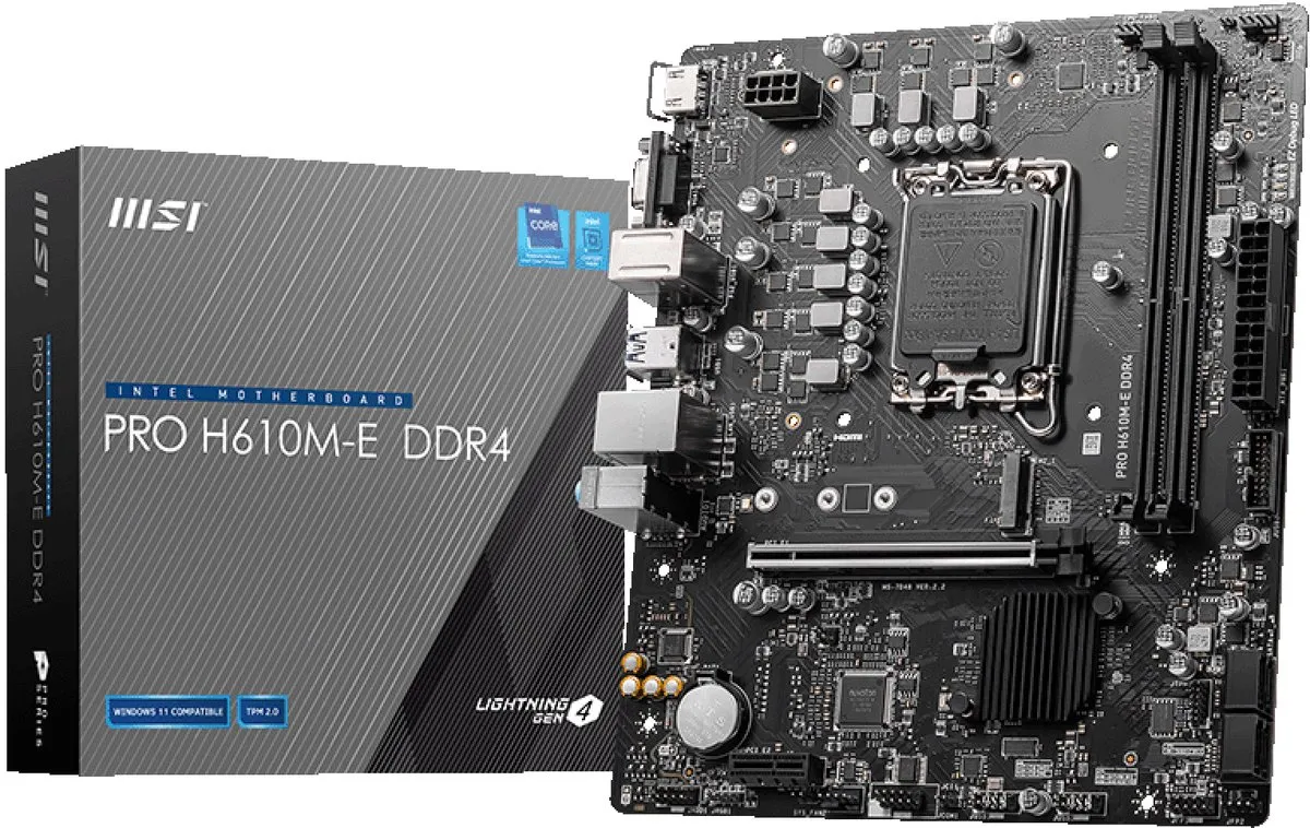 MSI PRO H610M-E DDR4 Moederbord - Micro-ATX - Intel H610