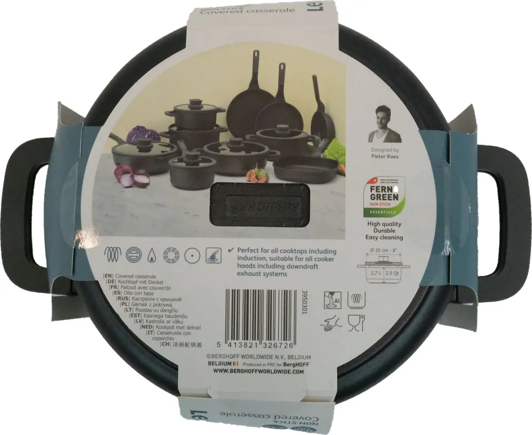 BergHOFF Leo Stone Kookpan 20cm - 2.7L - Zwart
