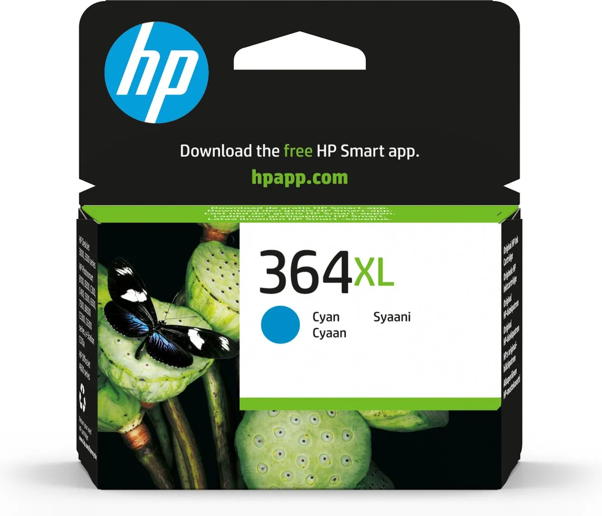 HP 364XL Cyaan Inktcartridge CB323EE - 750 Pagina's