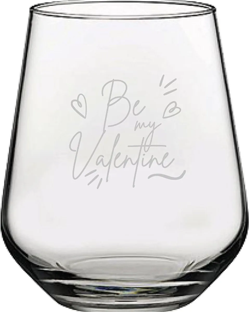 Pasabahce Gegraveerd Drinkglas Be my valentine 42,5cl
