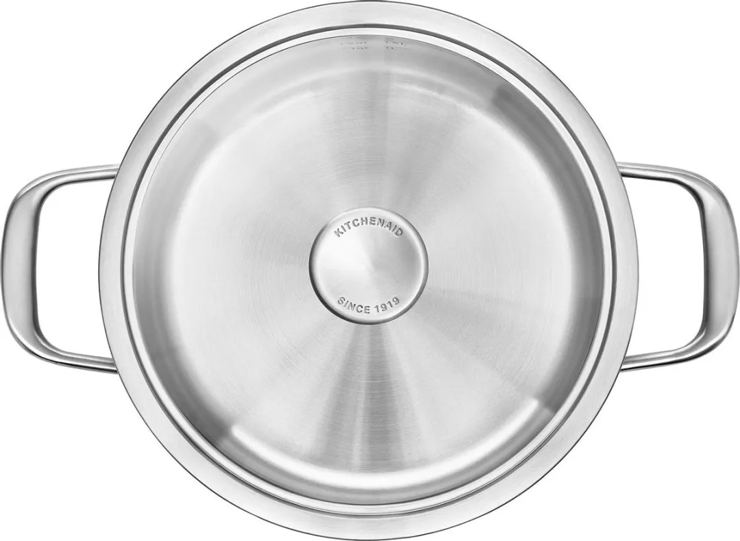KitchenAid Multi-Ply RVS Kookpan 20cm - 3,1L - Inductie - Zilver