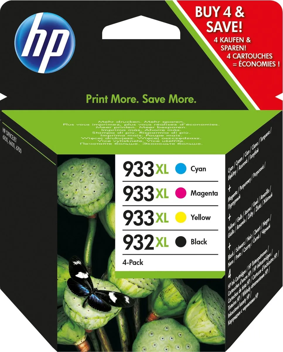 HP 932XL/933XL Inktcartridges - 2 Stuks - 3500 Pagina's