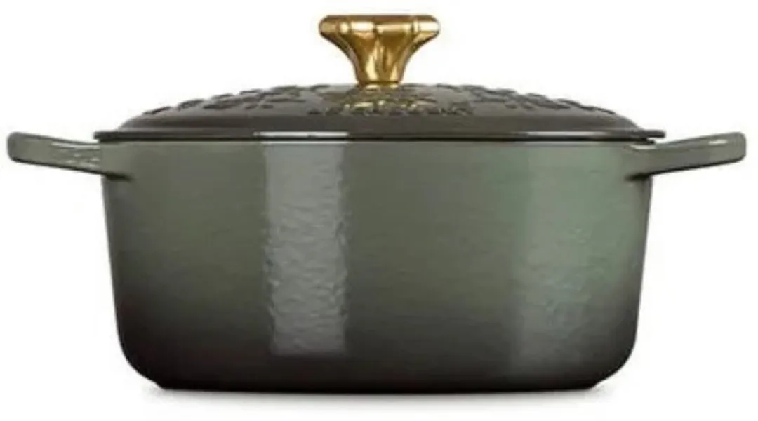 Le Creuset Braadpan Kerstboom Relief Thyme 24cm