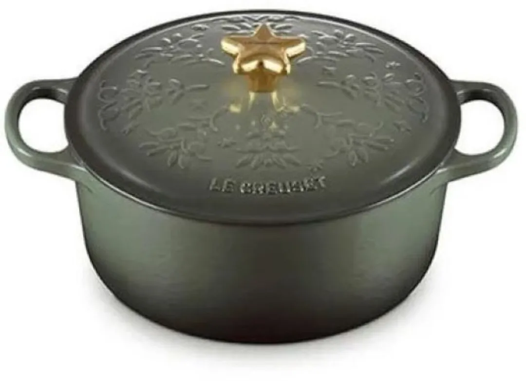 Le Creuset Braadpan Kerstboom Relief Thyme 24cm