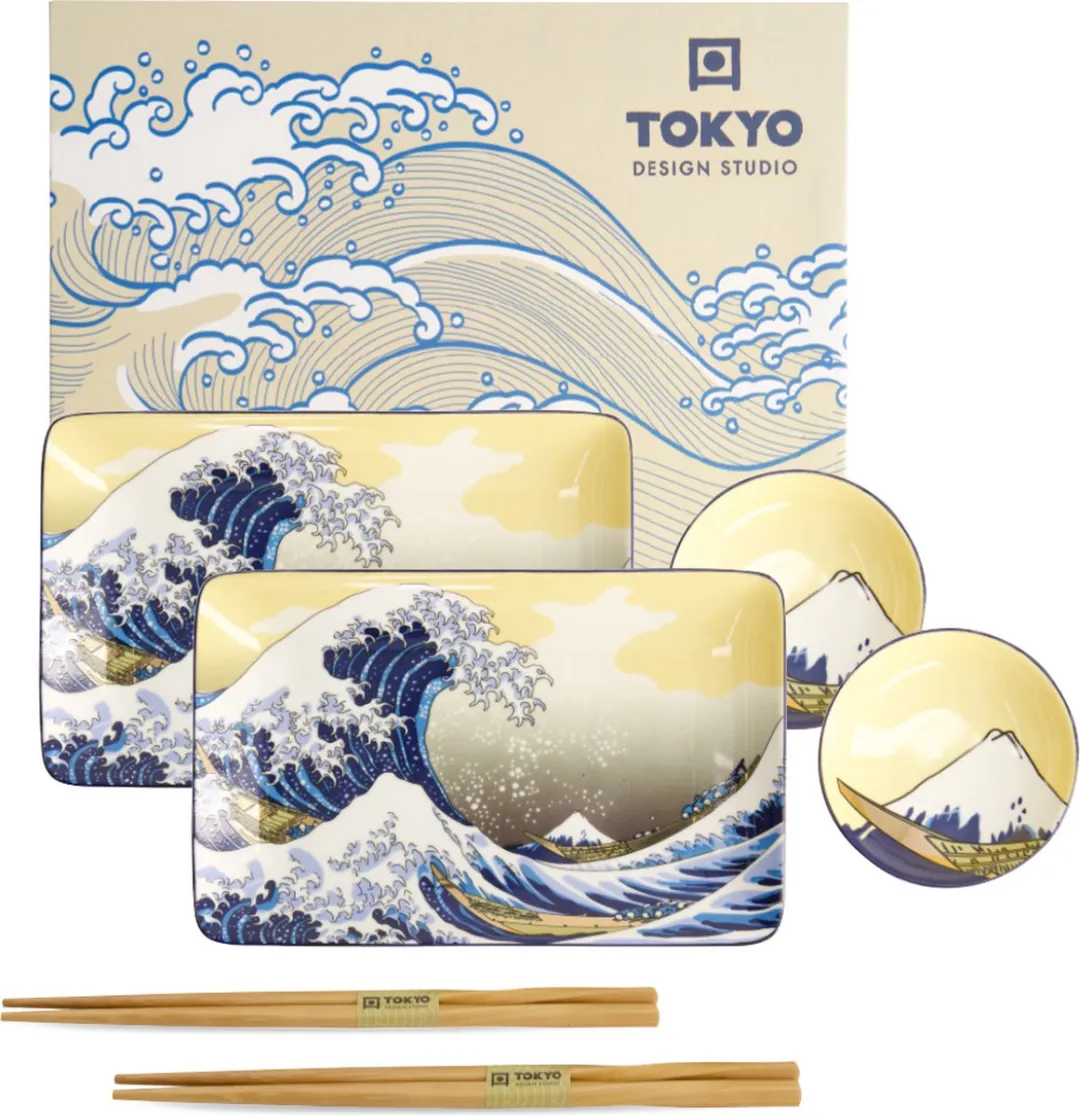 Tokyo Design Studio Hokusai Sushi Set 6-delig