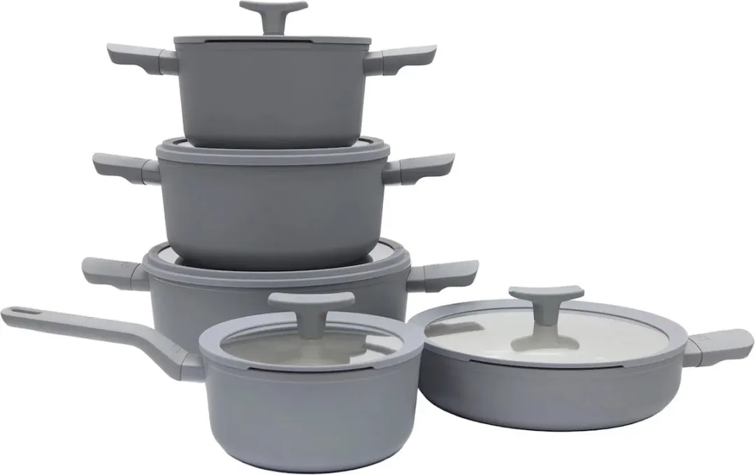 BergHOFF Balance Recycled Pannenset 5-delig - Grijs - afbeelding 4 van 5
