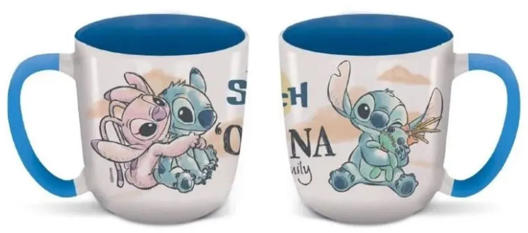 Disney Lilo & Stitch Ohana Elite Mok 400ml - Blauw/Wit