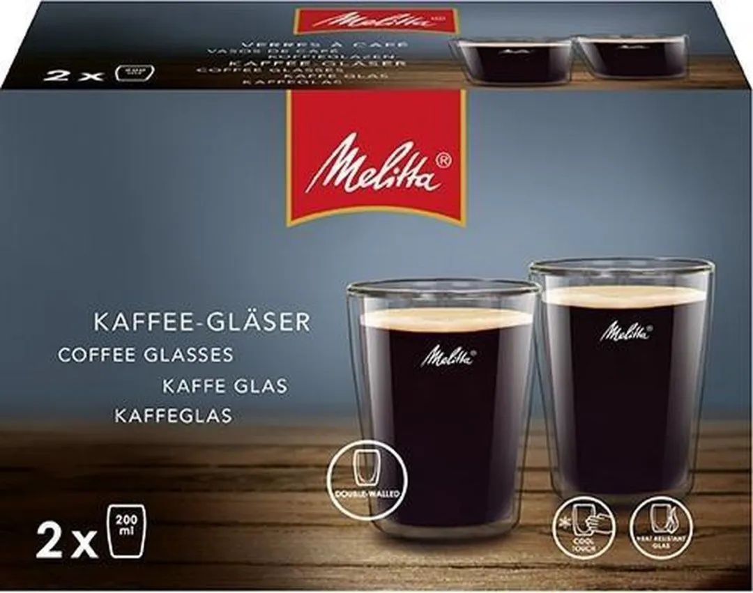 Melitta 6761117 Borosilicate Glazen 200ml - Caffè Lungo - 2 Stuks