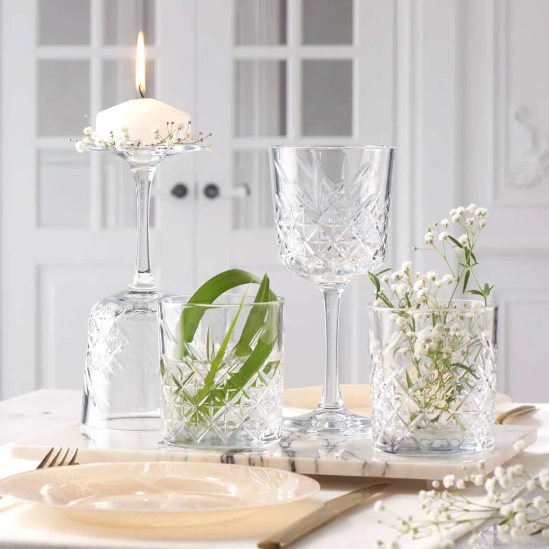 Pasabahce Timeless Wijnglas 330ml - Goud - 4 Stuks