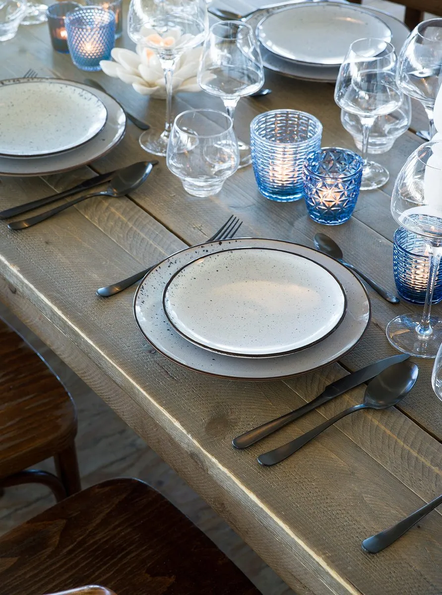 Cosy&Trendy Tessa Blauw Dinerbord - Ø26,3cm - 6 Stuks