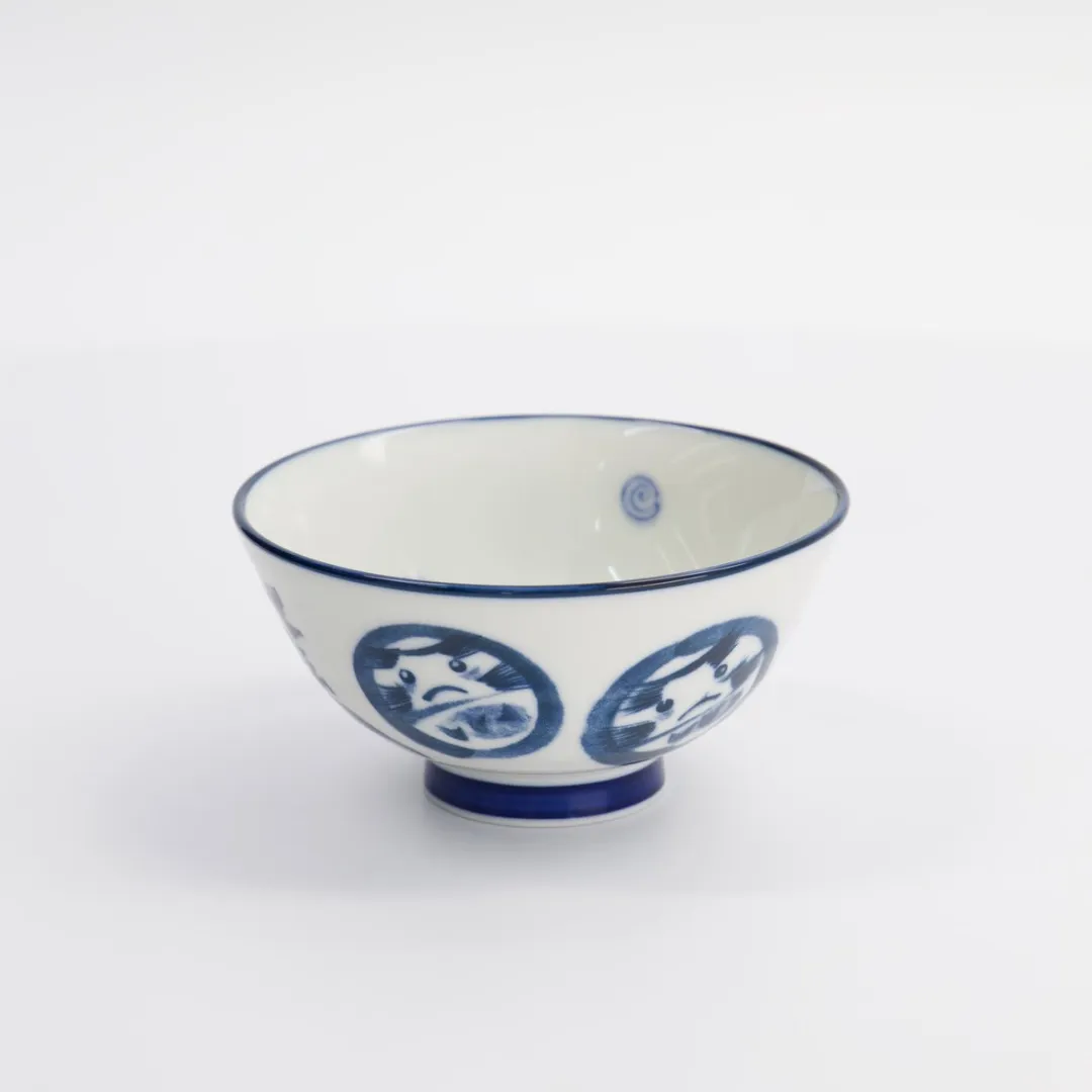 Tokyo Design Studio Kawaii Rijstkom Daruma - 300ml - Blauw/Wit