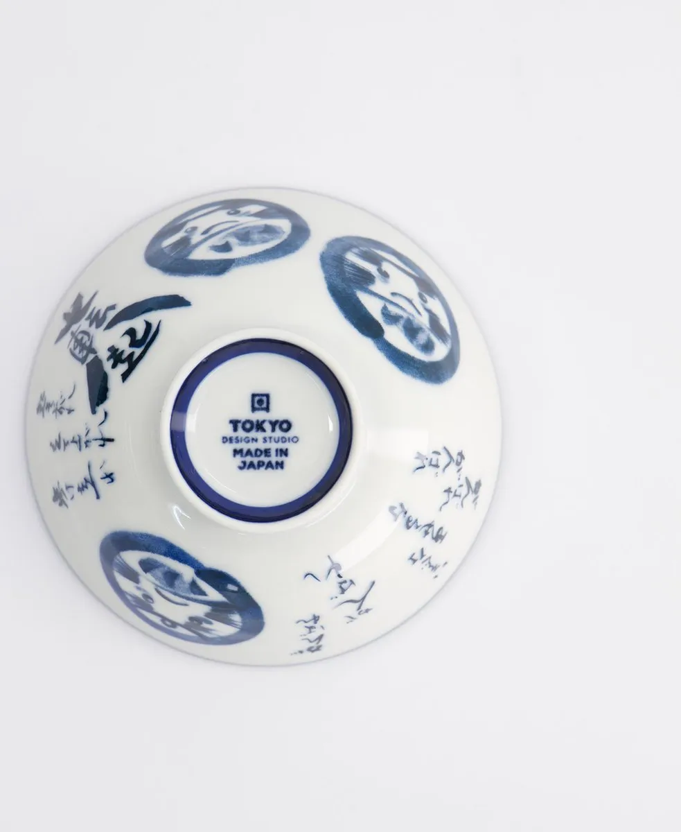 Tokyo Design Studio Kawaii Rijstkom Daruma - 300ml - Blauw/Wit