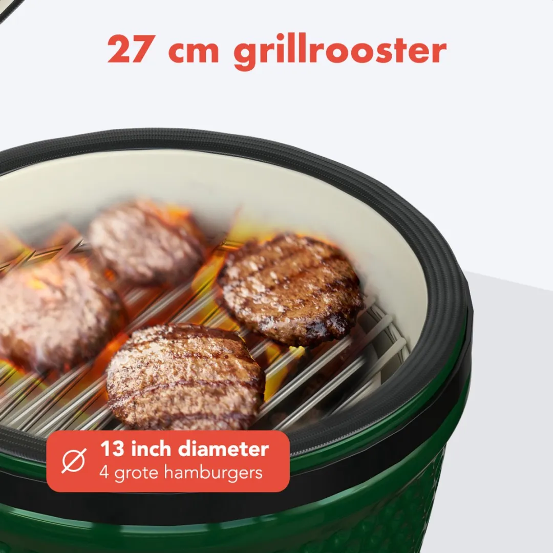 KitchenBrothers Kamado BBQ KB4205 - 27cm - Groen