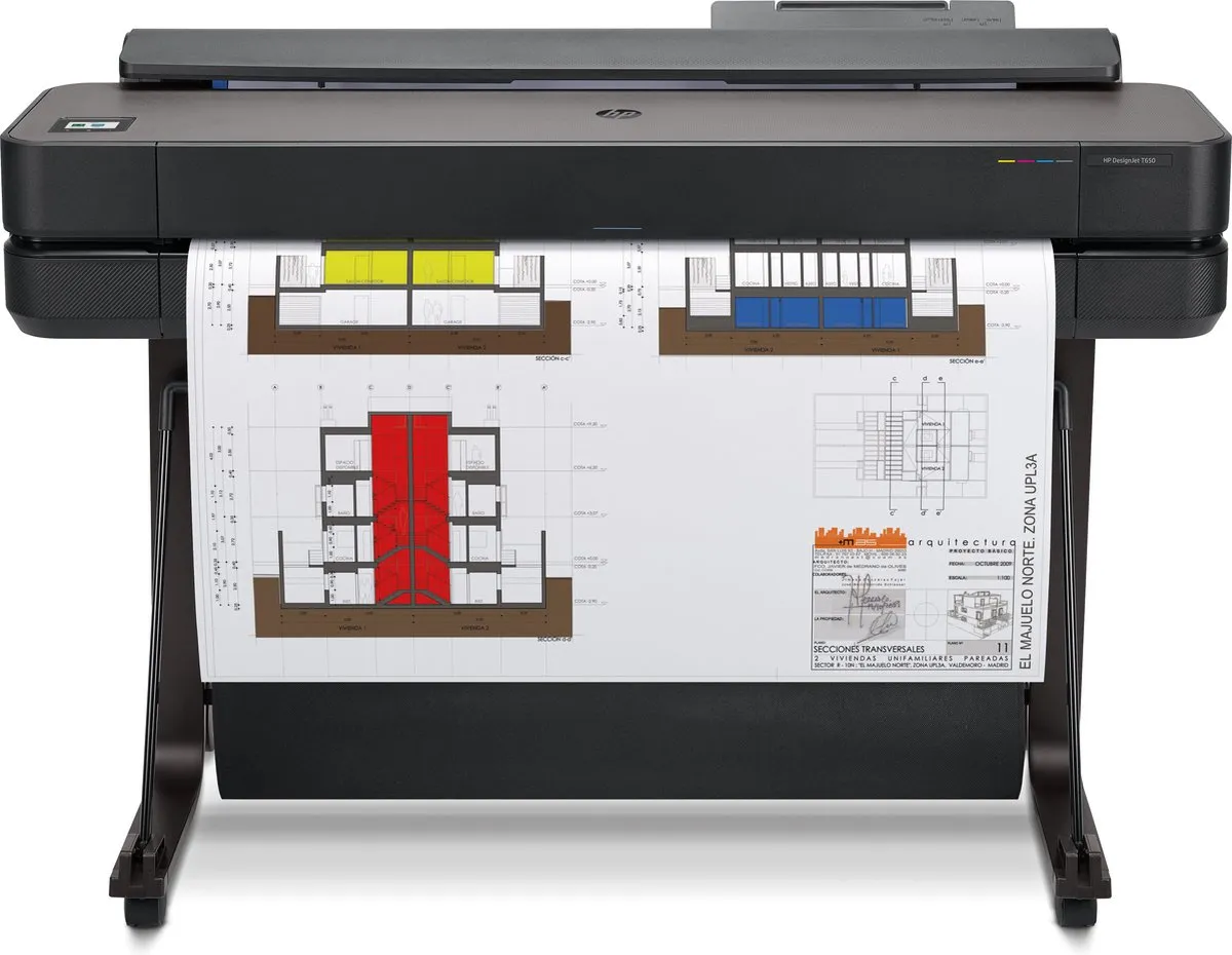 HP Designjet T650 36 inch Printer 5HB10D#B19 - Zwart