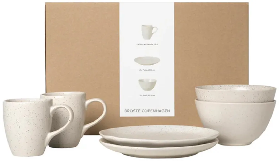 Broste Copenhagen Nordic Vanilla Breakfast Set - Theepot & 2 Koppen/schotels