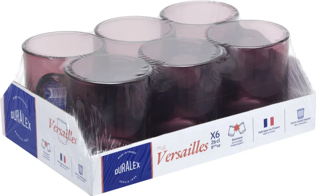 Duralex Versailles Theeglas 26cl - Paars - 6 Stuks
