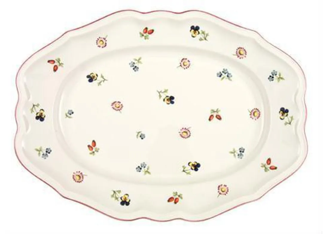 Villeroy & Boch Petite Fleur Vleesschaal 37cm - Wit/Roze