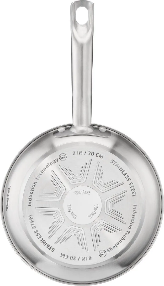 Tefal Virtuoso Koekenpan 28cm - Inductie - RVS - Zilver