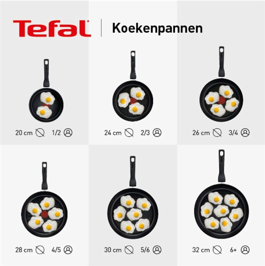 Tefal Virtuoso Koekenpan 28cm - Inductie - RVS - Zilver