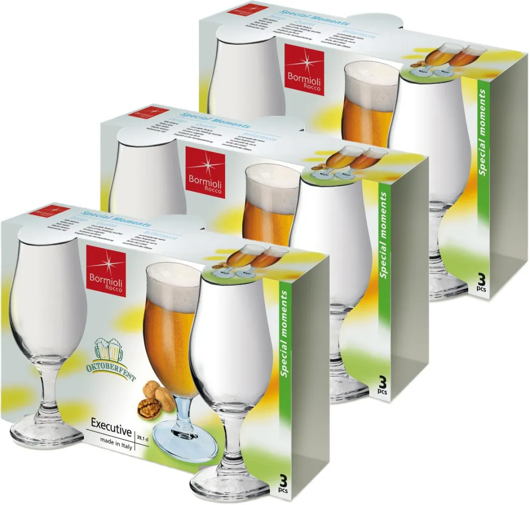 Cosy&Trendy Speciaalbierglazen Set 9x 375ml - Transparant