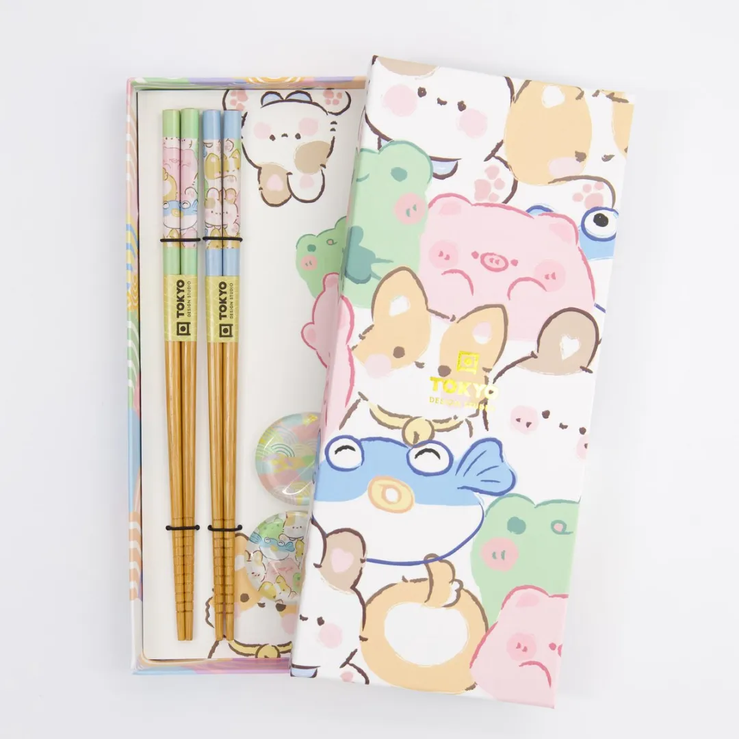 Tokyo Design Studio Kawaii Dieren Eetstokjes - 10 Stuks