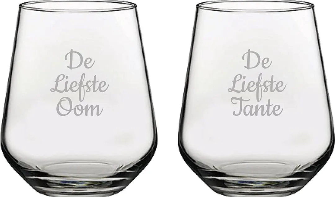 Pasabahce Gegraveerd Drinkglas De Liefste Tante/Oom 42,5cl