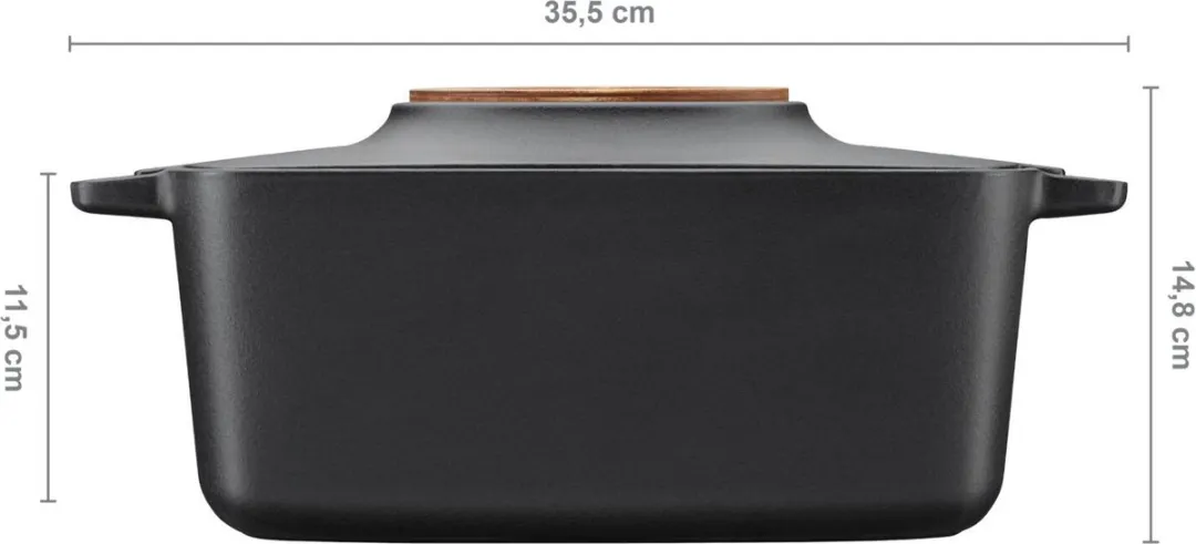 Fiskars Norden Braadpan Gietijzer Ovaal 5L - Zwart - afbeelding 6 van 6