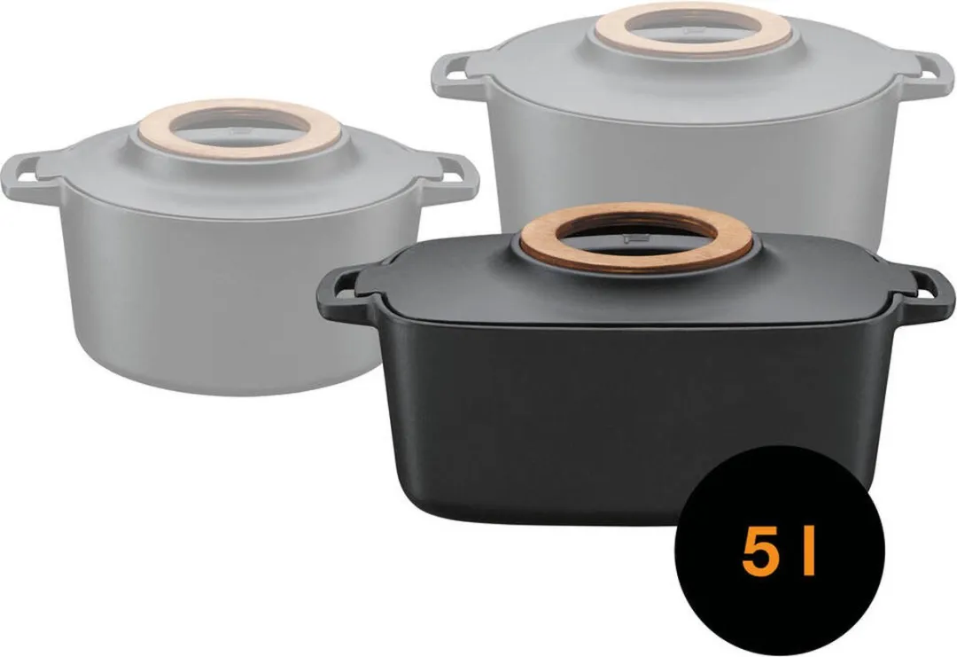 Fiskars Norden Braadpan Gietijzer Ovaal 5L - Zwart