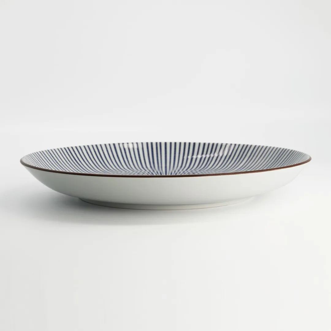 Tokyo Design Studio Sendan Tokusa Porselein Bord - Ø31cm - Blauw