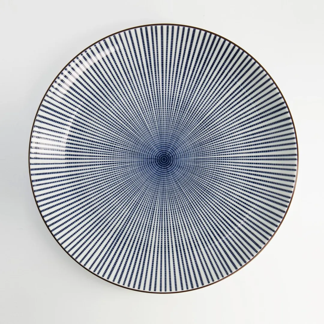 Tokyo Design Studio Sendan Tokusa Porselein Bord - Ø31cm - Blauw