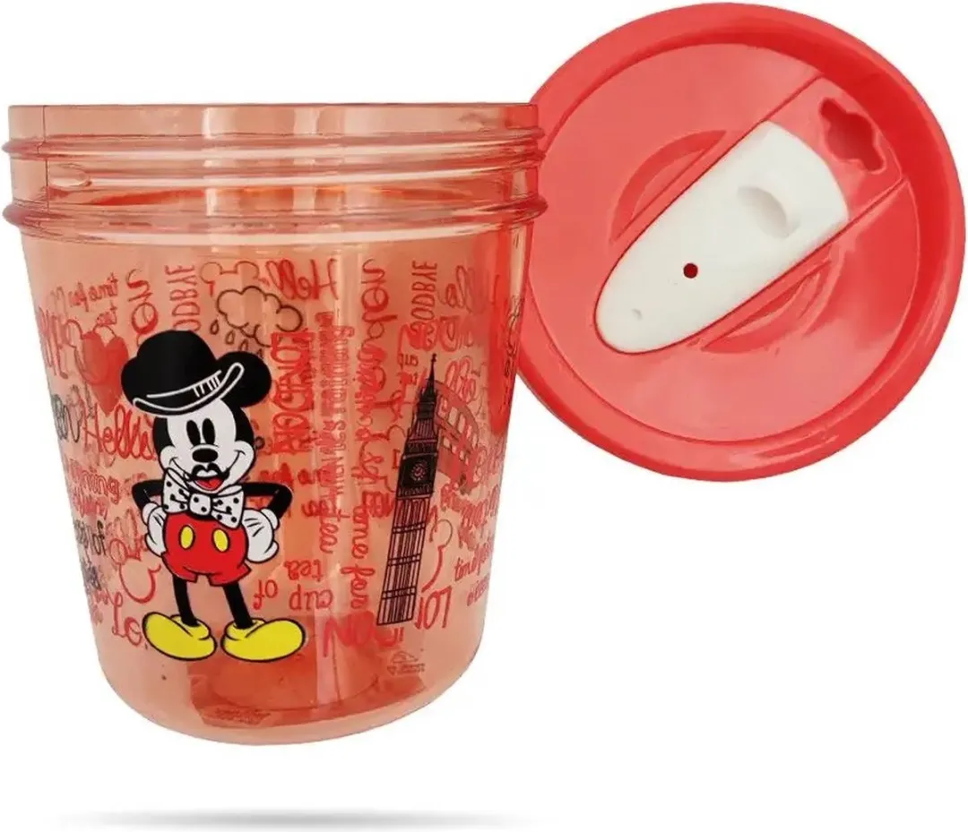 Disney Mickey Mouse Reisbeker 350ml - Rood