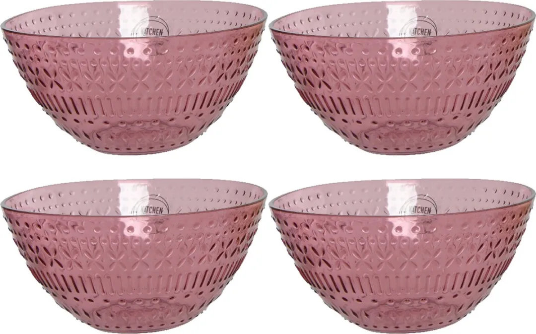 Decoris Roze Campingschaaltjes 4 Stuks
