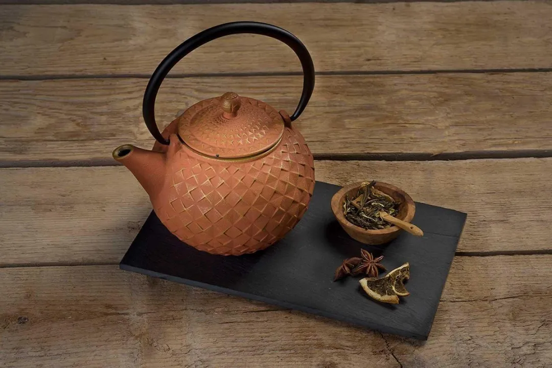 Cosy&Trendy Sakai Theepot 1L - Gietijzer Goud-Terracotta