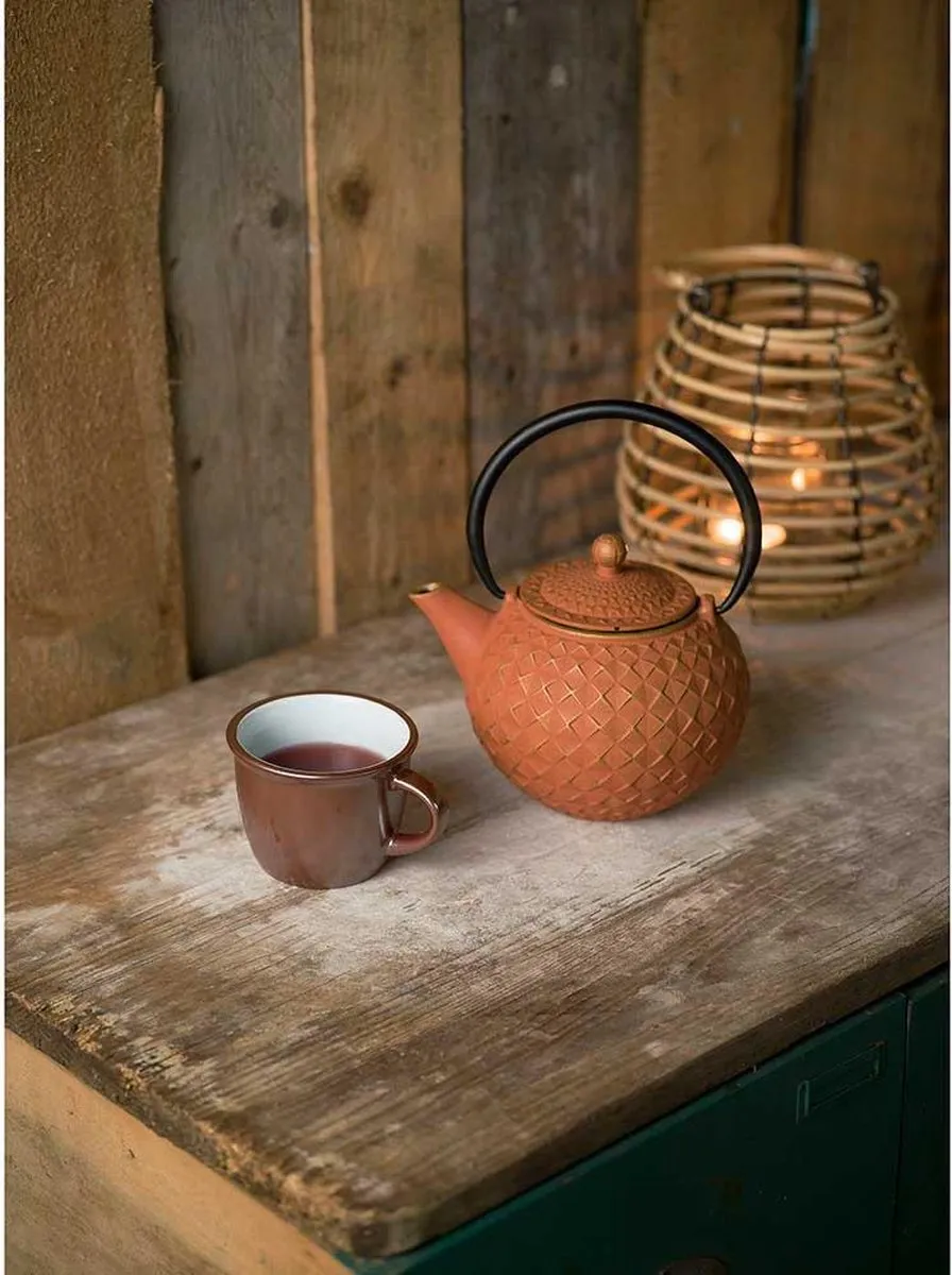 Cosy&Trendy Sakai Theepot 1L - Gietijzer Goud-Terracotta