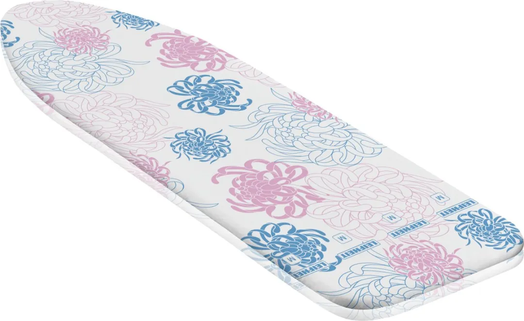 Leifheit Cotton Classic M Strijkplankhoes 71598 - 125x40cm - 3mm - Roze/Wit/Blauw