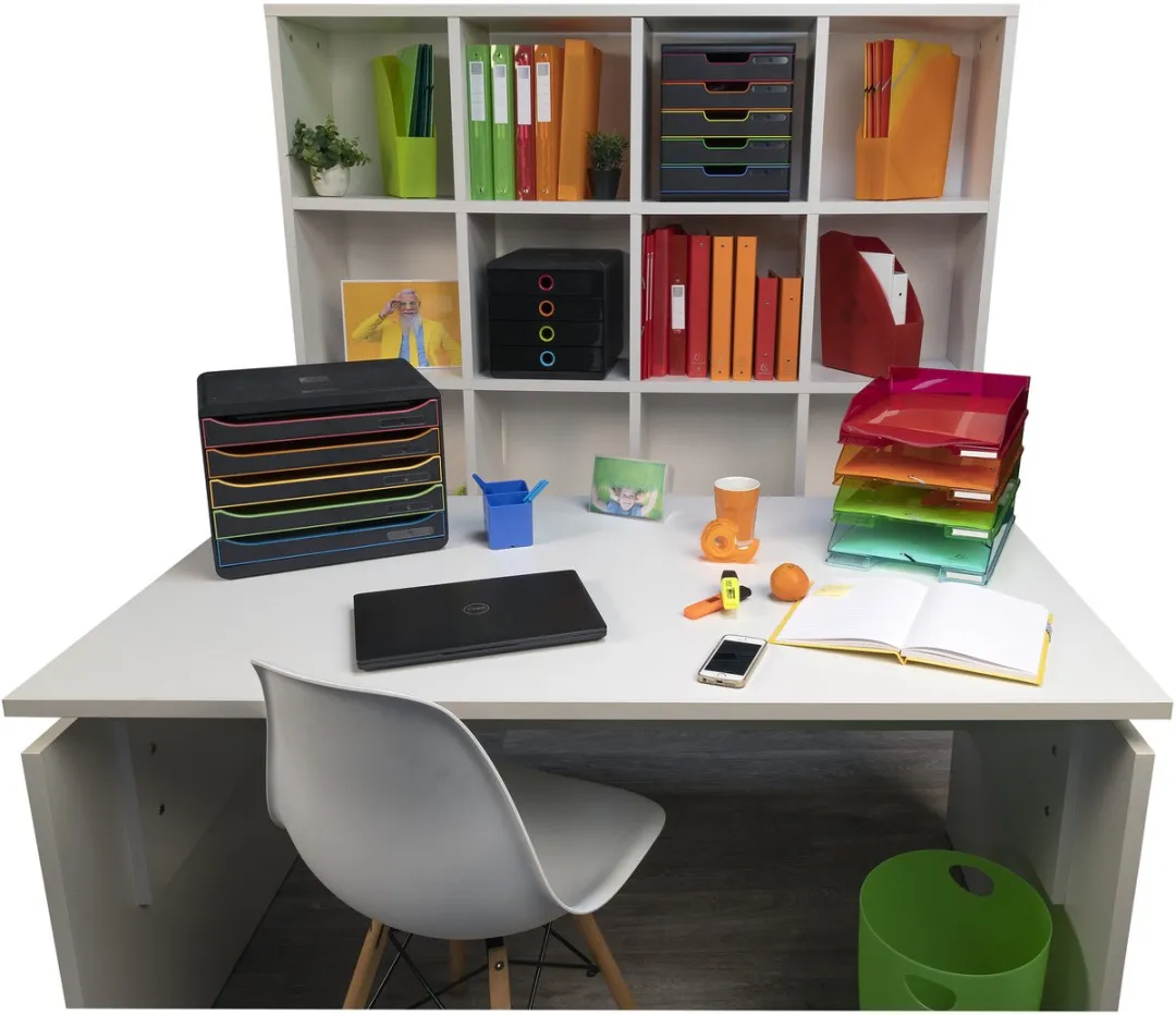 Exacompta 8x Papiermand met grote capaciteit van 15 liter. - Appelgroen - 45397D