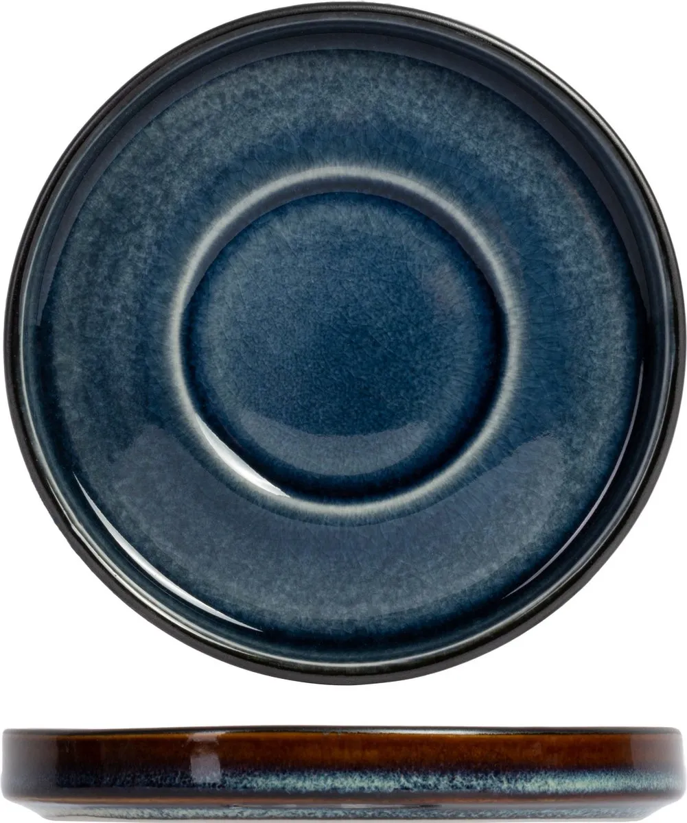 Cosy&Trendy Espresso Schotel Quintana Blue - Ø12cm