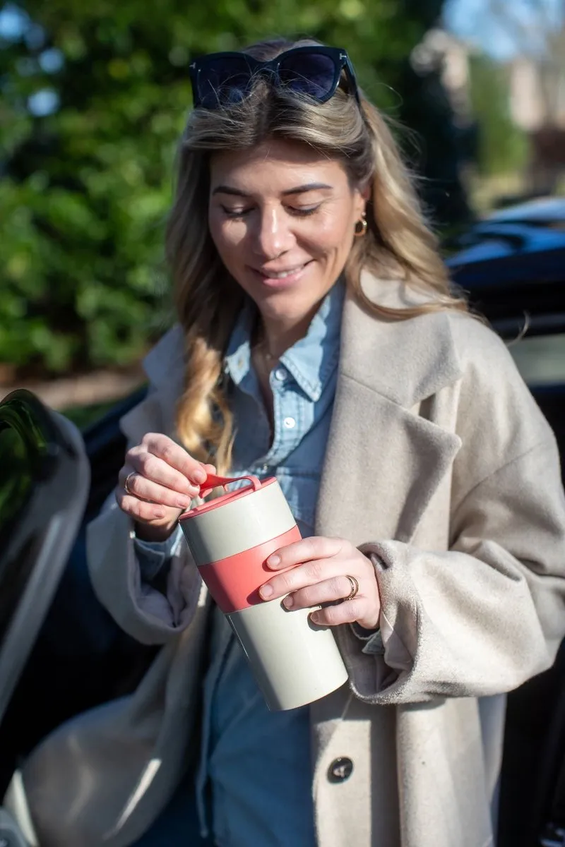 Koziol Aroma To Go XL Herbruikbare Koffiebeker 700ml - Natuur Koraal