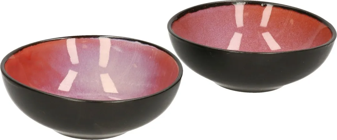 Svenska Living Tapas Schaaltjes 2 Stuks - Zwart/Rozeroze