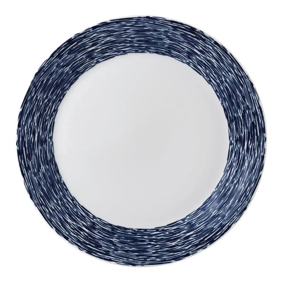 Royal Doulton Pacific - Dinerborden / Bordenset  - Porselein - Wit / Blauw - ⌀ 28 cm - 6 Stuks