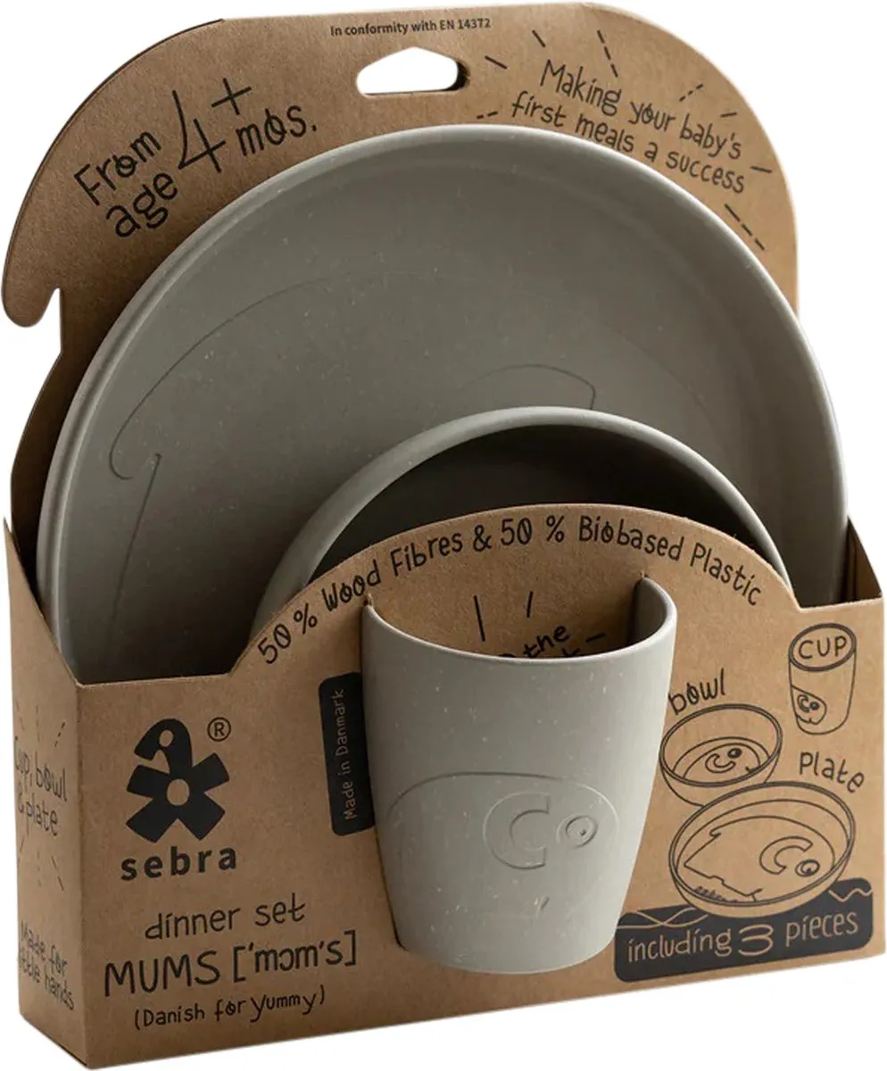 Sebra Mums Diner Set Jetty Beige - 3-delig
