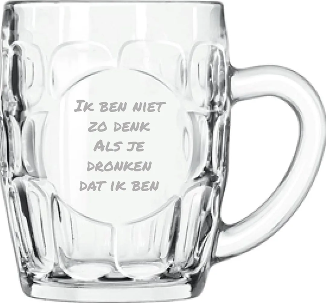Libbey Bierpul 'Ik ben niet zo denk als je dronken dat ik ben' 55cl