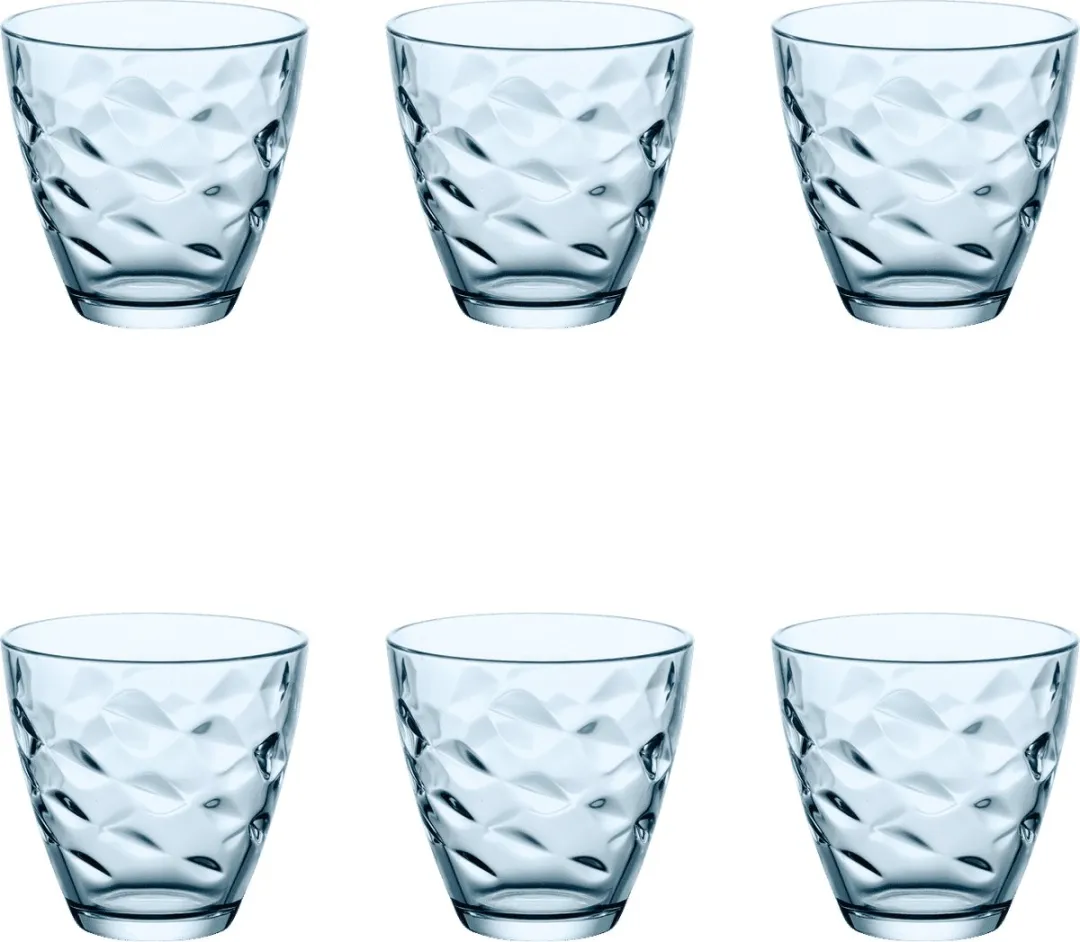 Bormioli Rocco Glazen Flora - Blauw 260ml - 6 Stuks