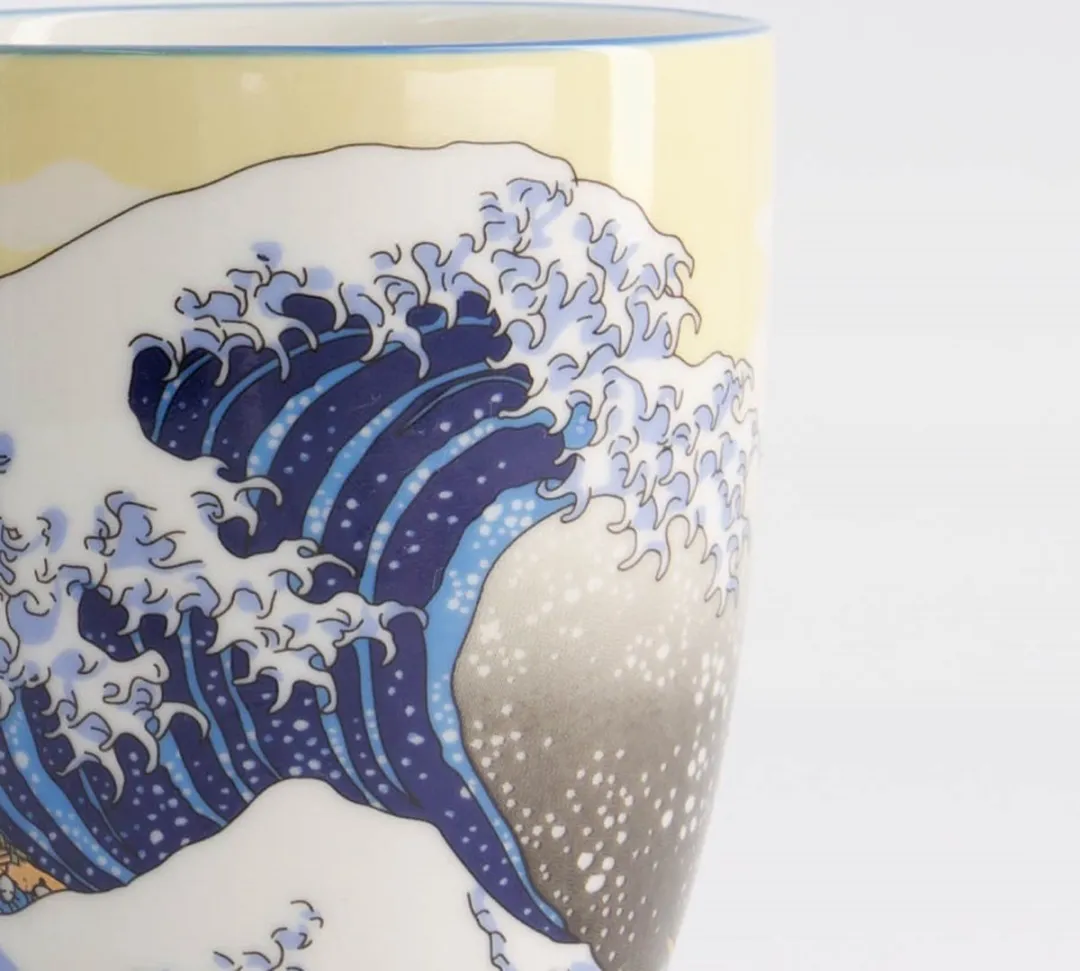 Tokyo Design Kawaii Hokusai Mok 380ml - Porselein - Blauw/Wit/Geel