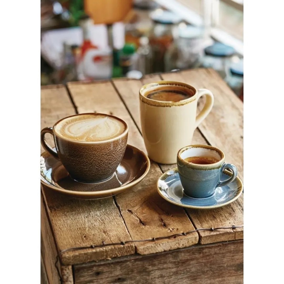 Olympia Kiln Koffiekop Zandsteen 23cl - Set van 6
