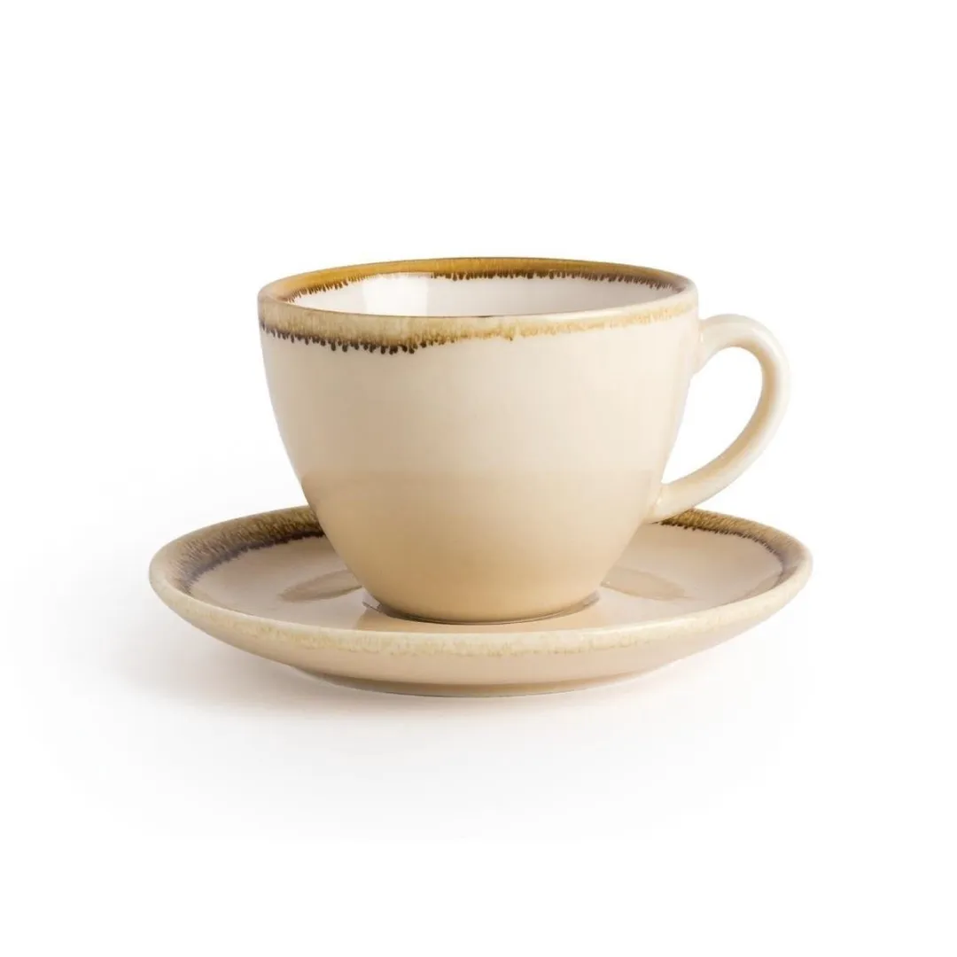 Olympia Kiln Koffiekop Zandsteen 23cl - Set van 6